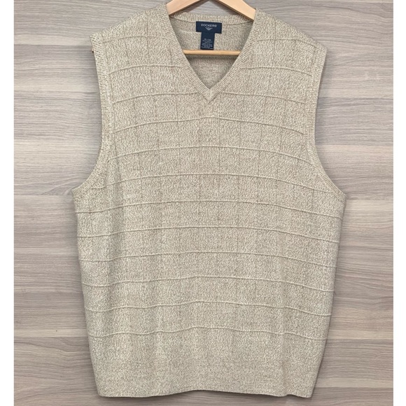 brown sweater vest